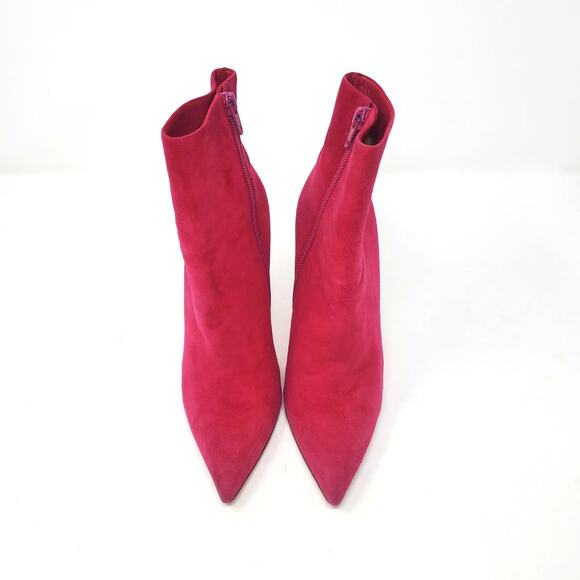 Christian Louboutin So Kate Booty Ankle Heeled Boots Suede 100 Pink Size 38 US 8 - Picture 7 of 13